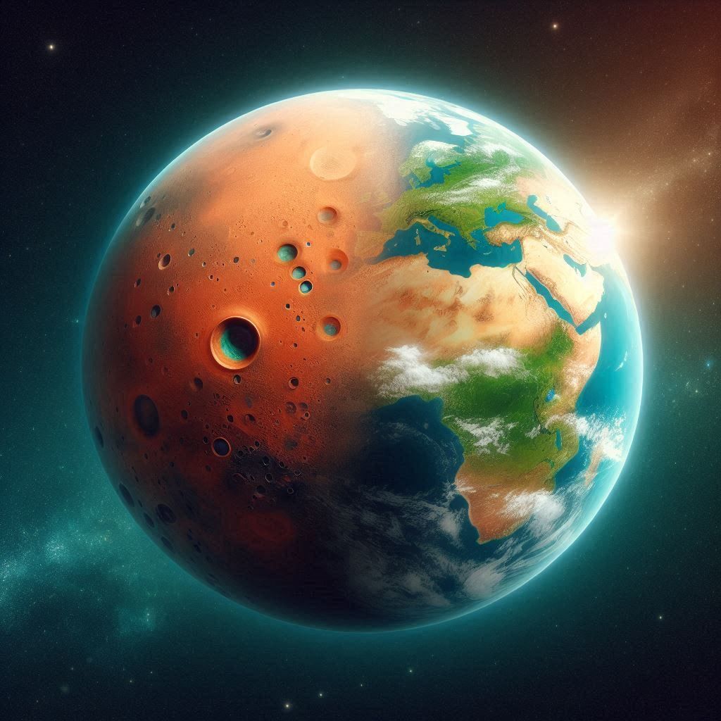 Mars + Earth