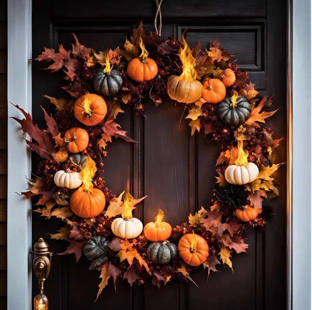 Burning Halloween Wreath