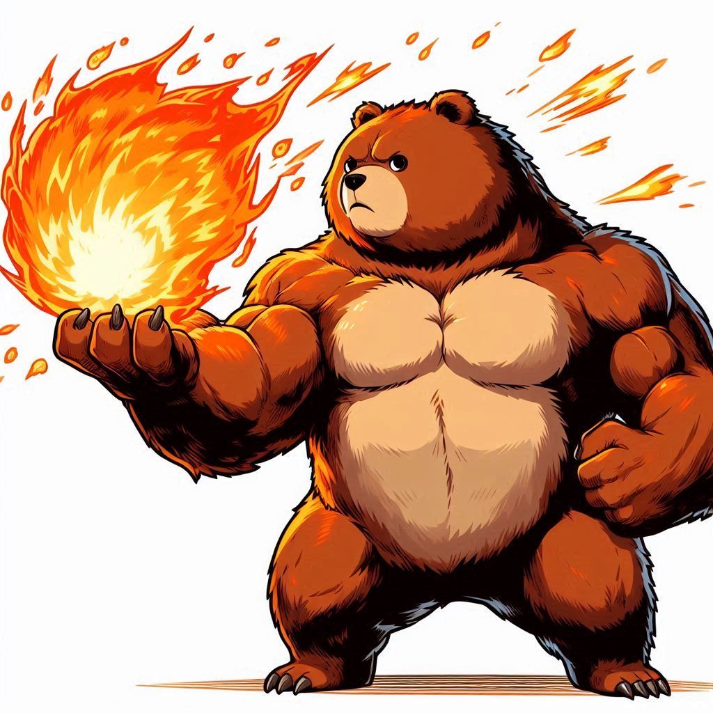 The bear on Fire