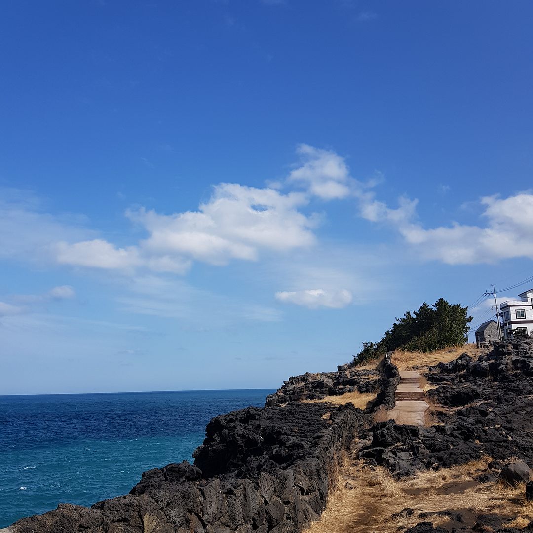 Beautiful walkway in Jeju