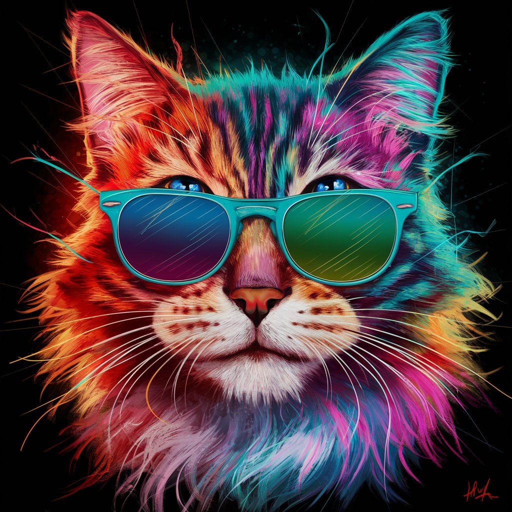 colorful cat