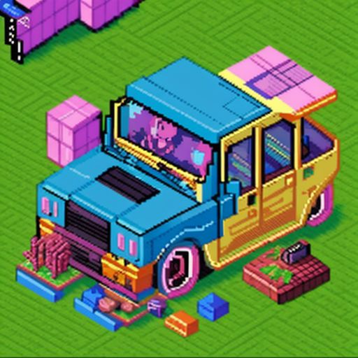 Imagine pixel car