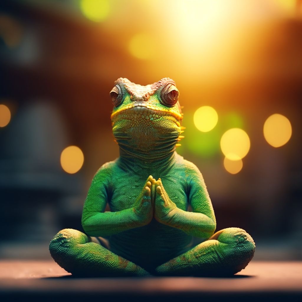 Meditating Chameleon No4