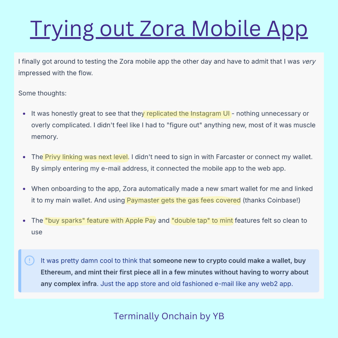 Trying out the Zora Mobile App