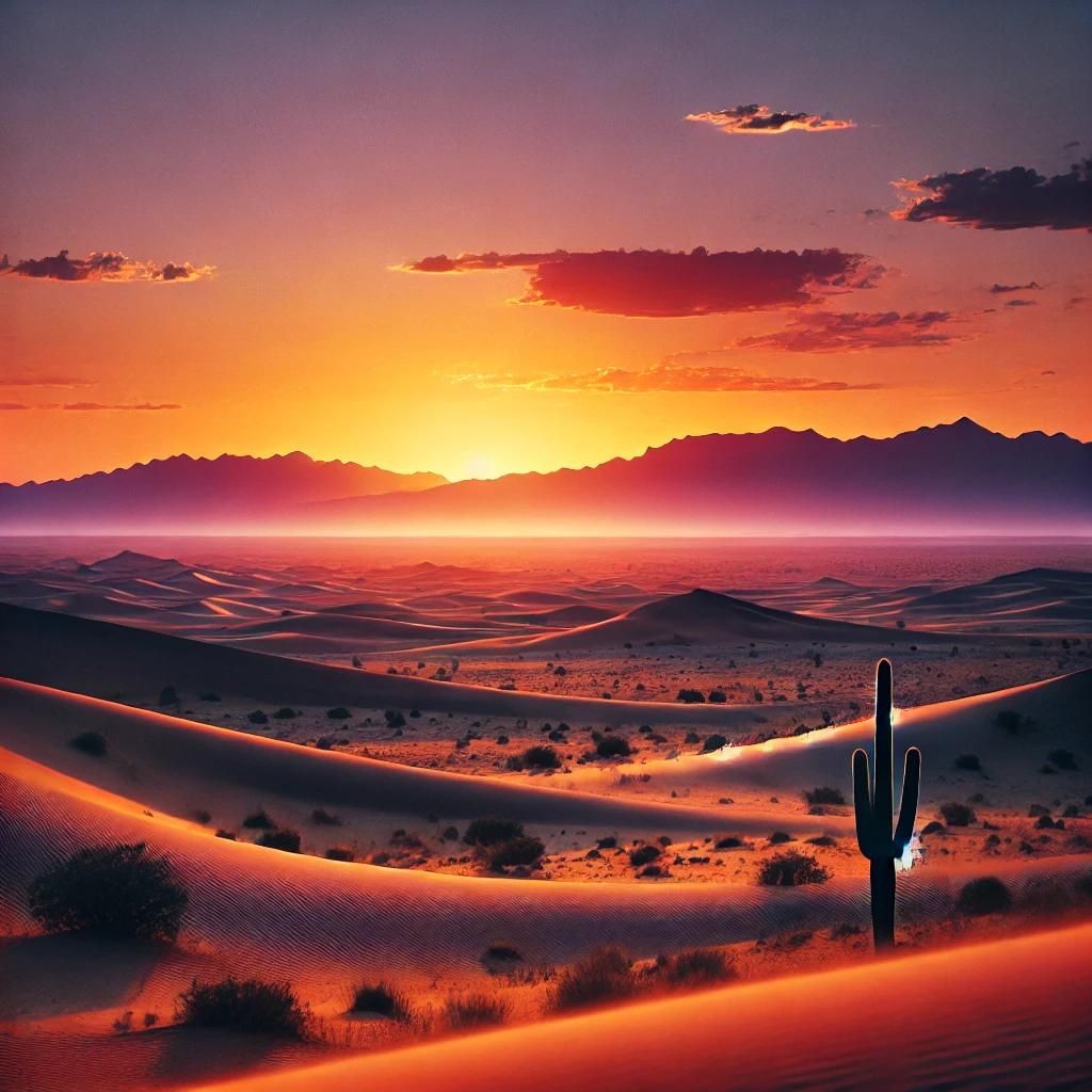 A vast desert landscape