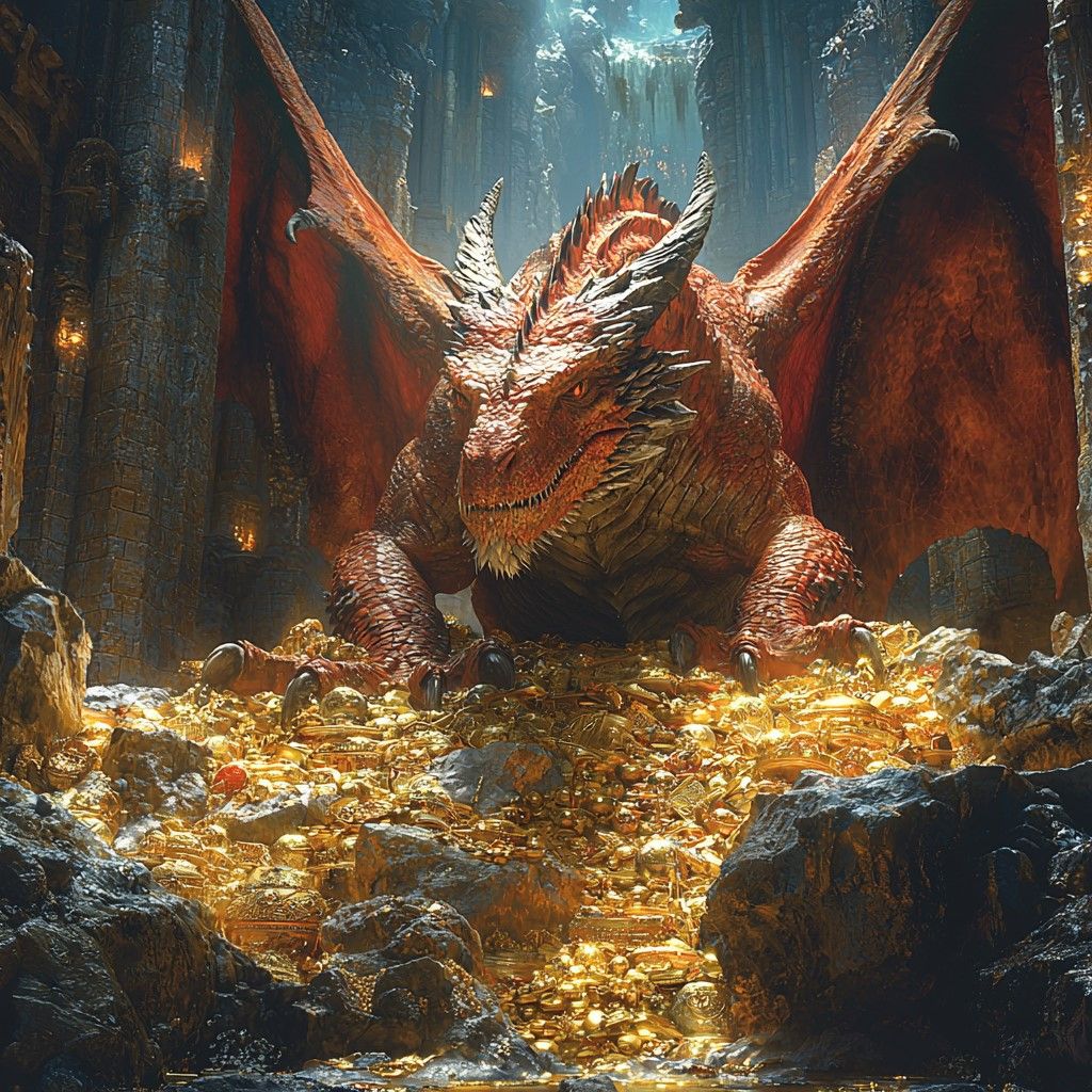 dragon's eyes as it guards its treasure