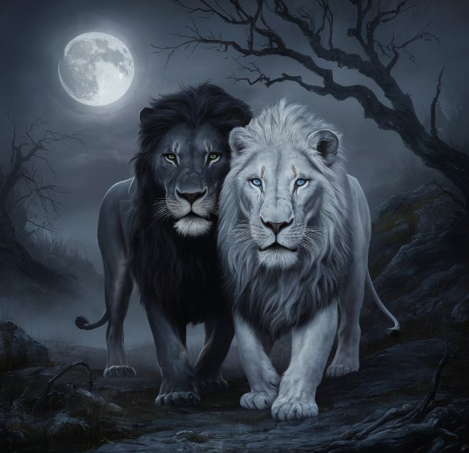 two lions