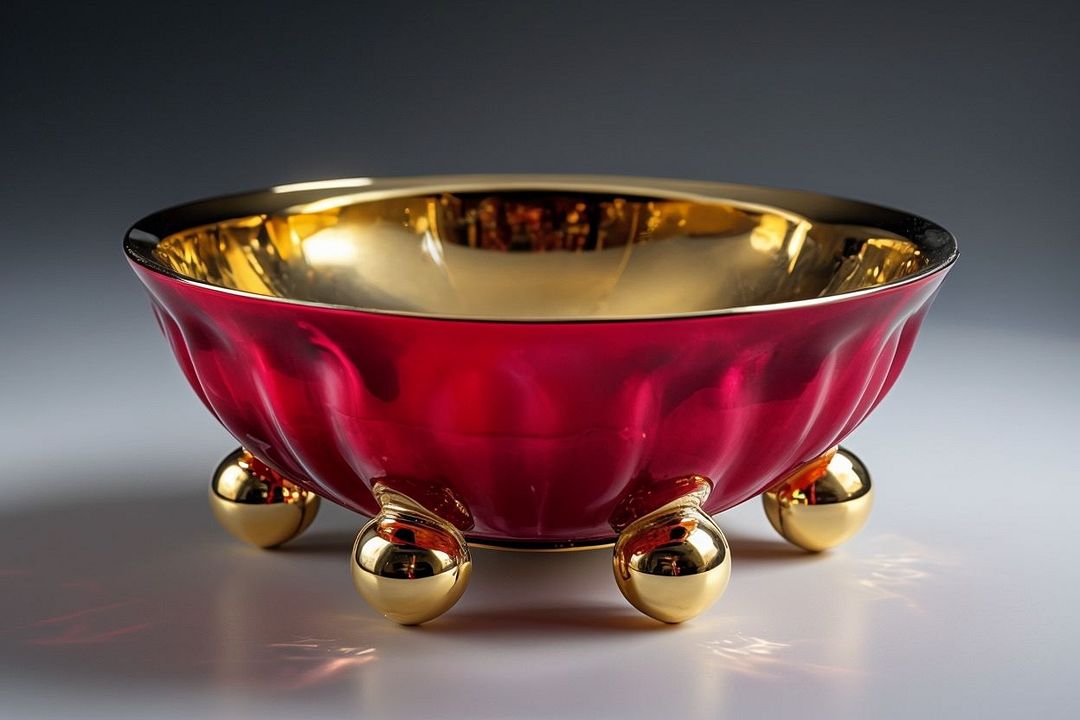 Vibrant Crimson Bowl 1