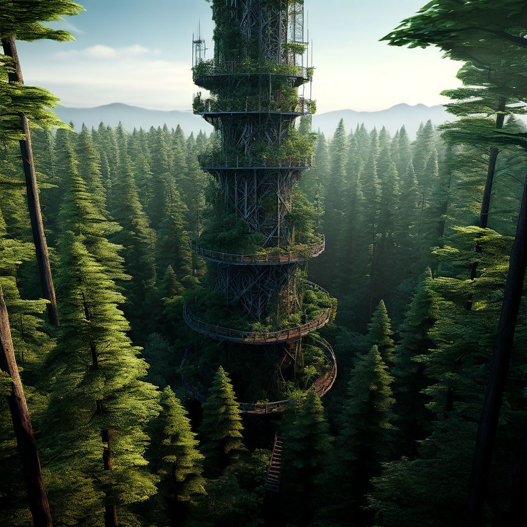 Tower in forest