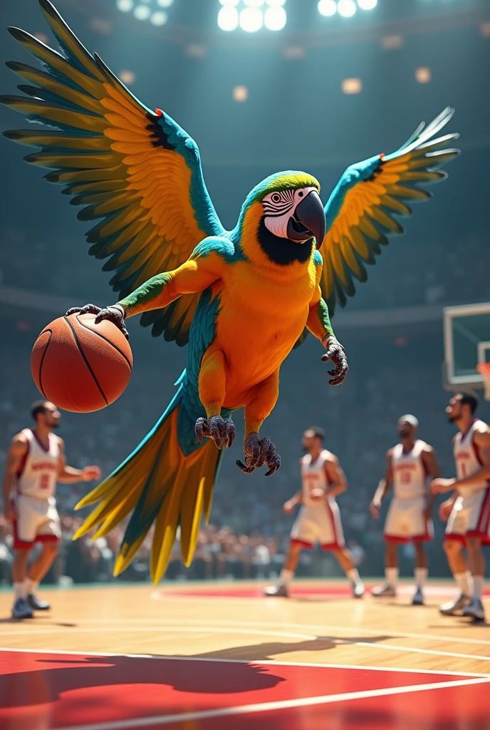 Parrot basketball player