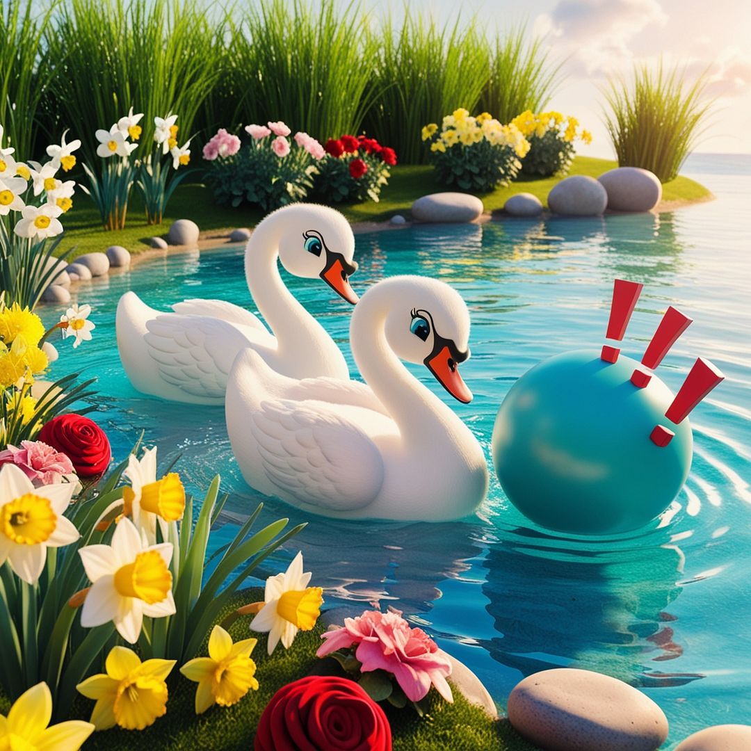 Enjoy two swans