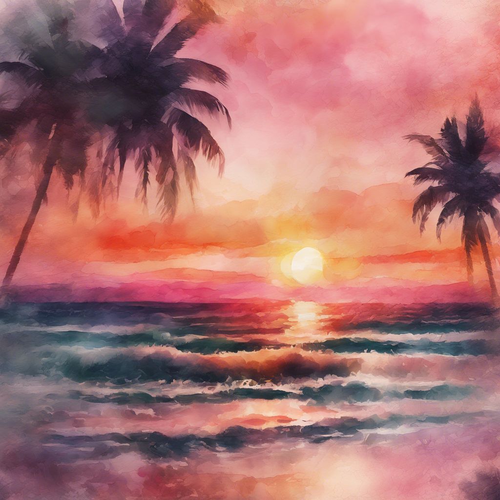 Aquarela sunset