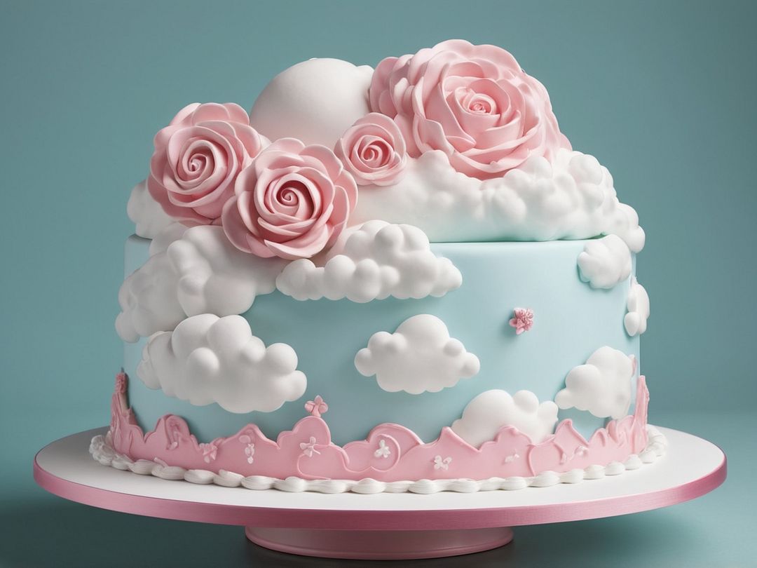 rosy cloud cake No.1