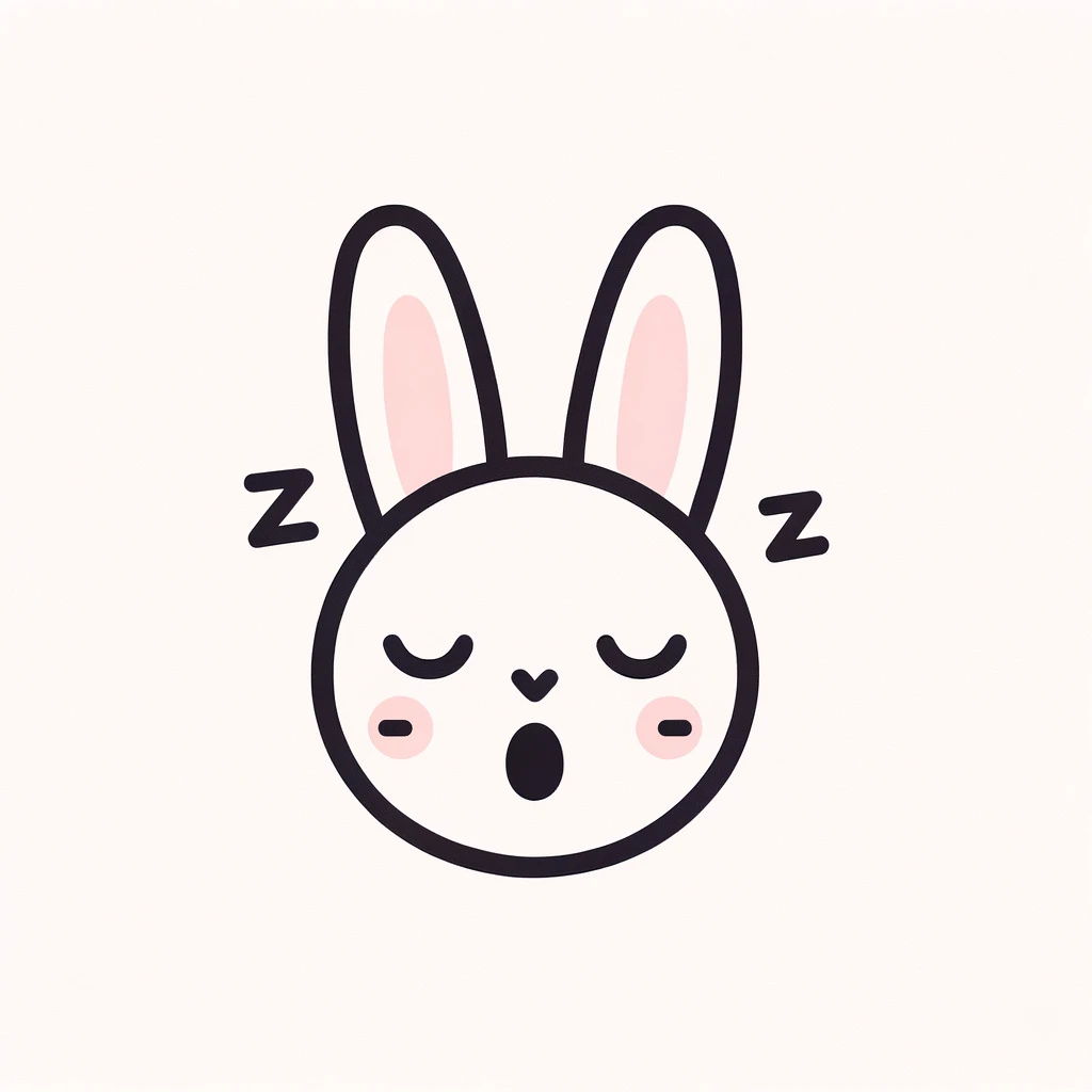 sleepy rabbit