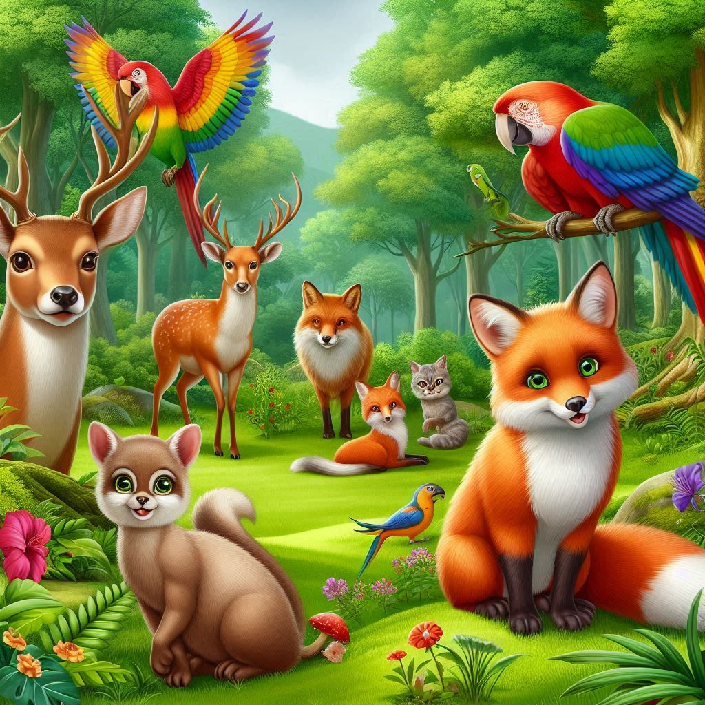 Colourful animals