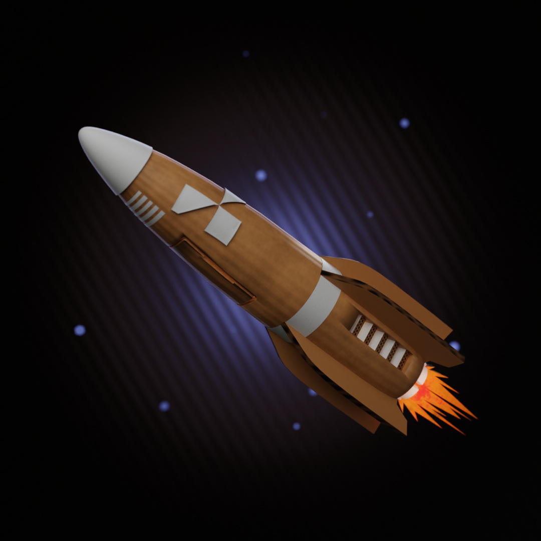 Cardboard rocket Leer3