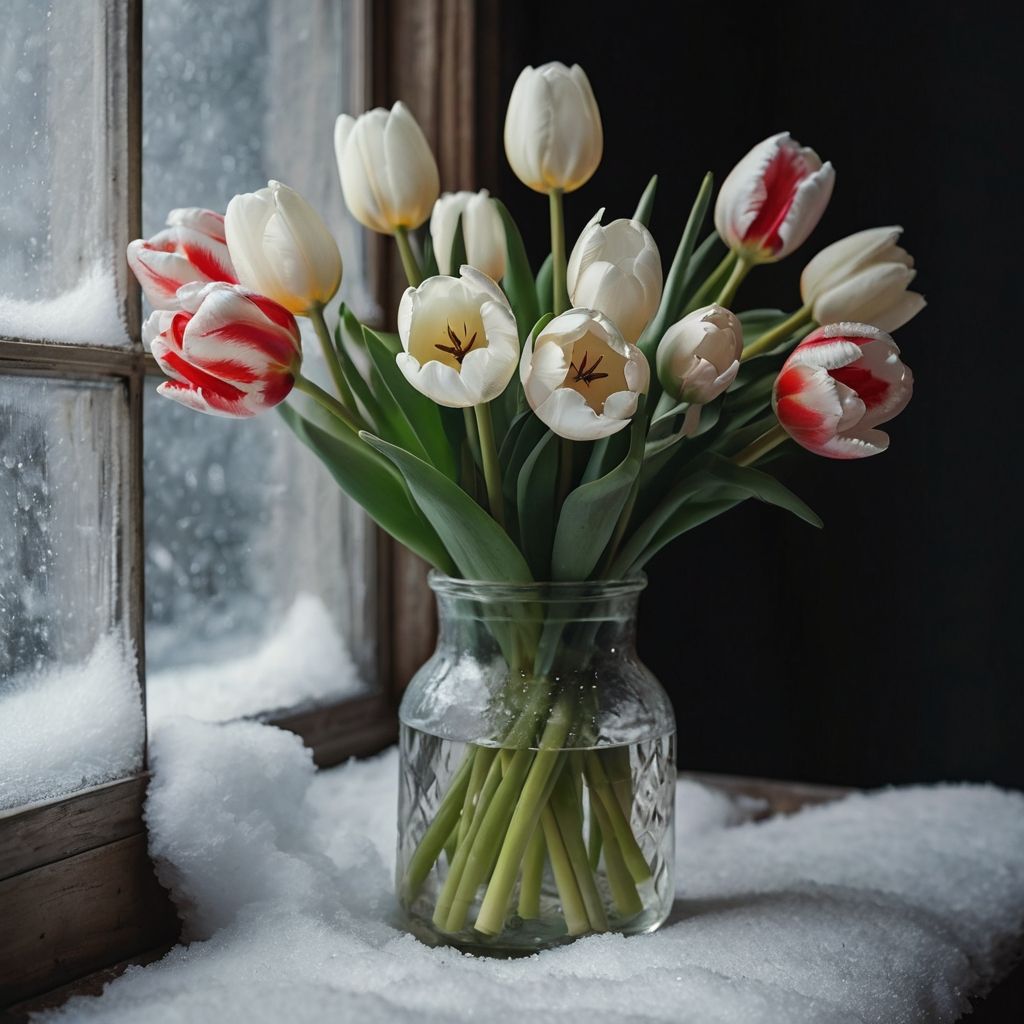 Tulips in the Snow No.4