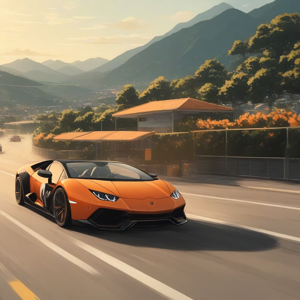 Orange Lamborghini 001