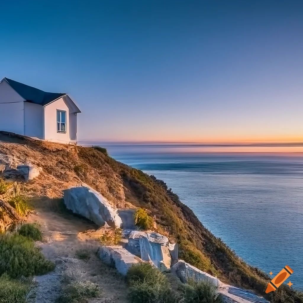 A minimalist house on the hill