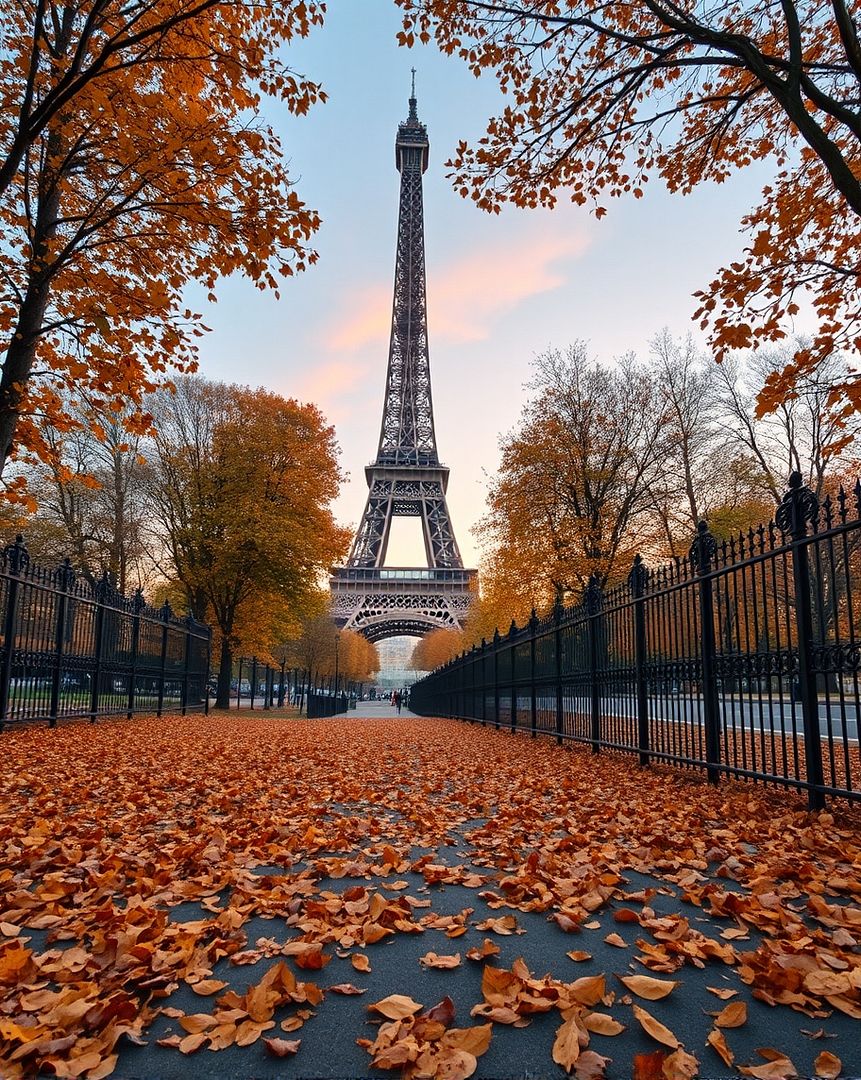 Eiffel Tower in Autumn