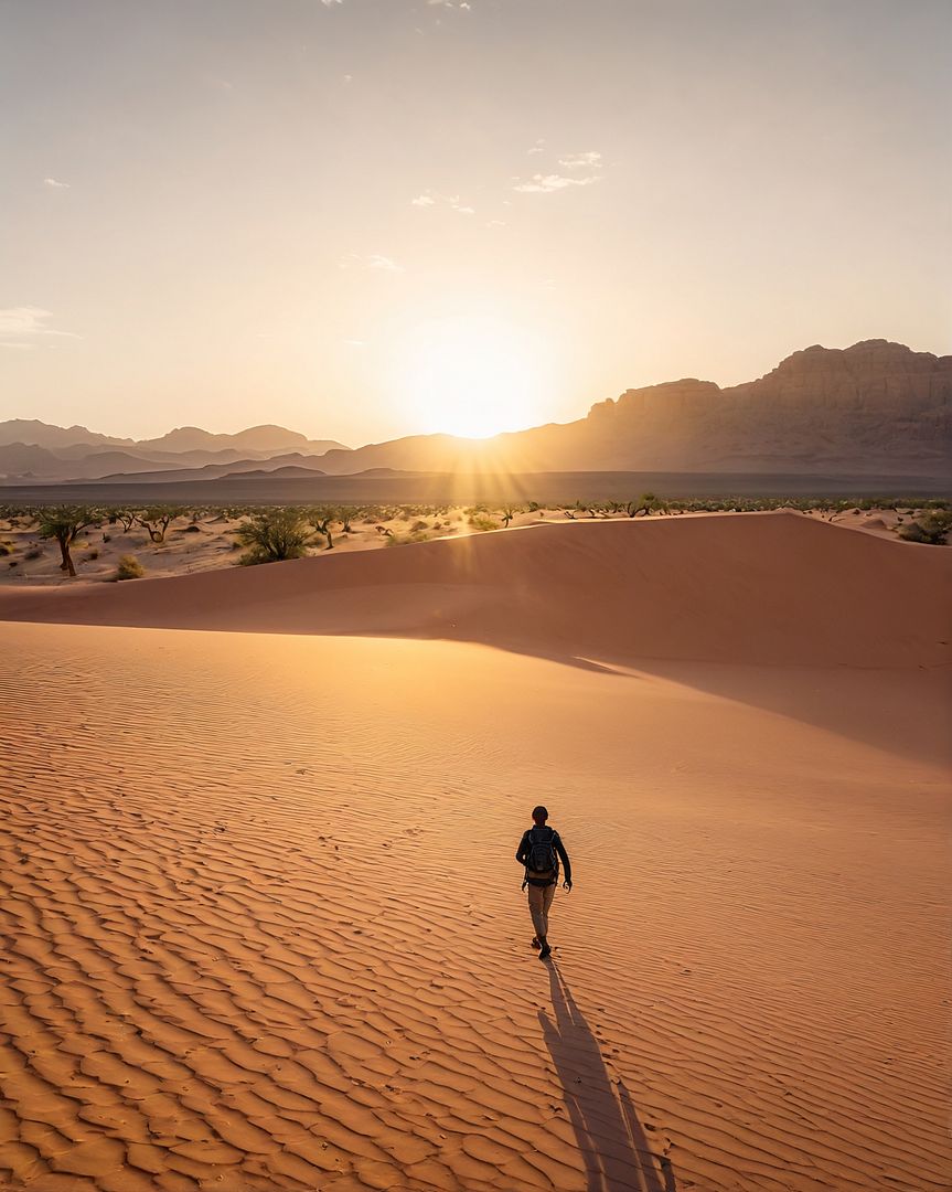 Sunrise in the desert