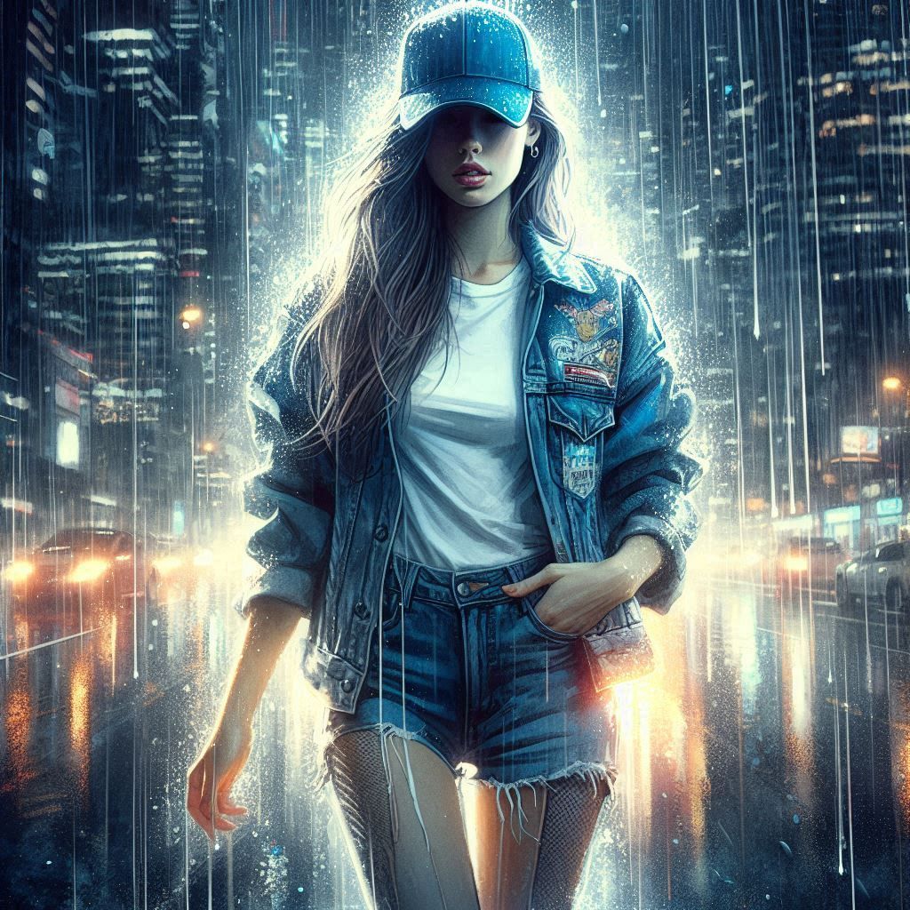 rain and girl