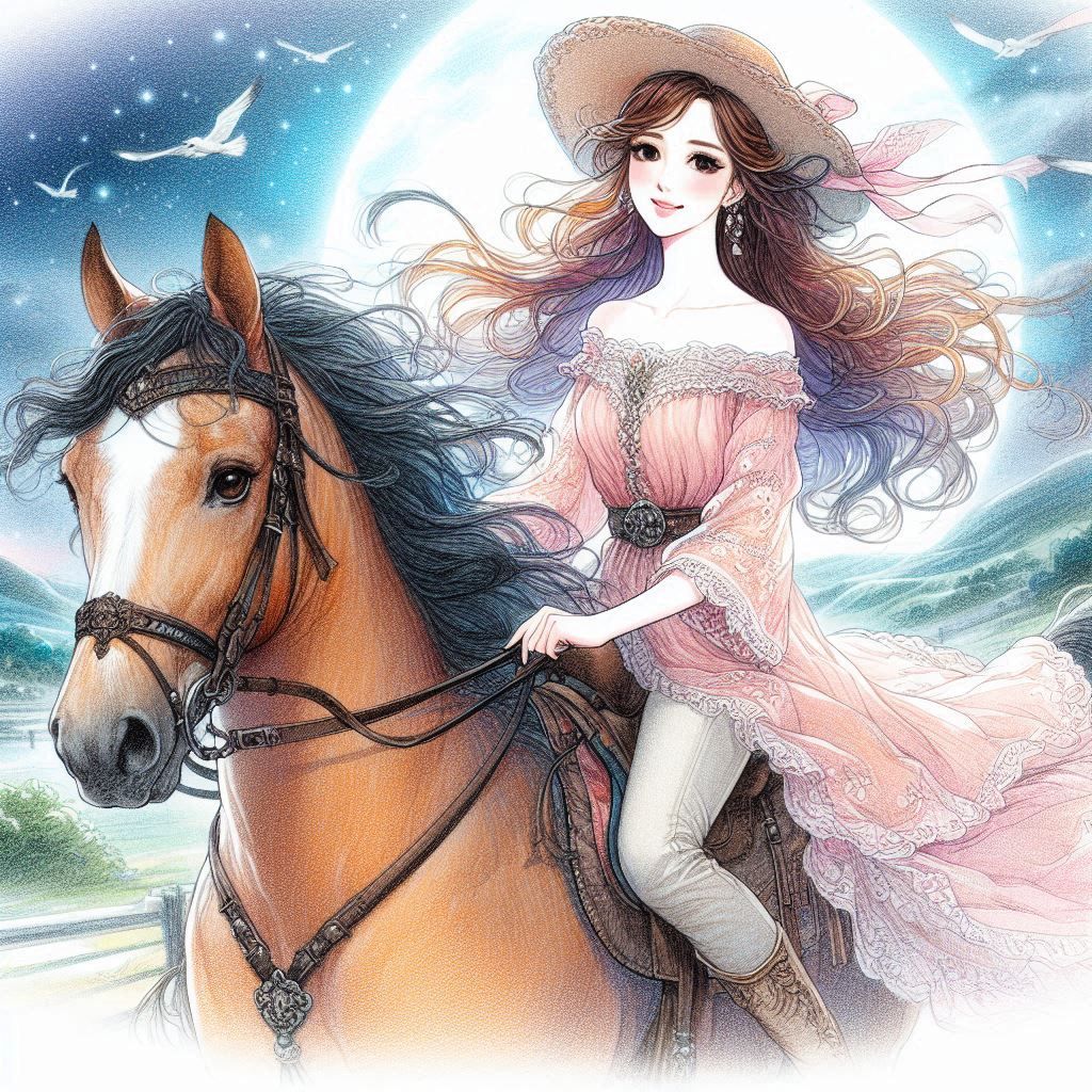 Riding a horse 21