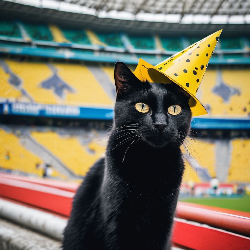 Cat Wif Hat in football court