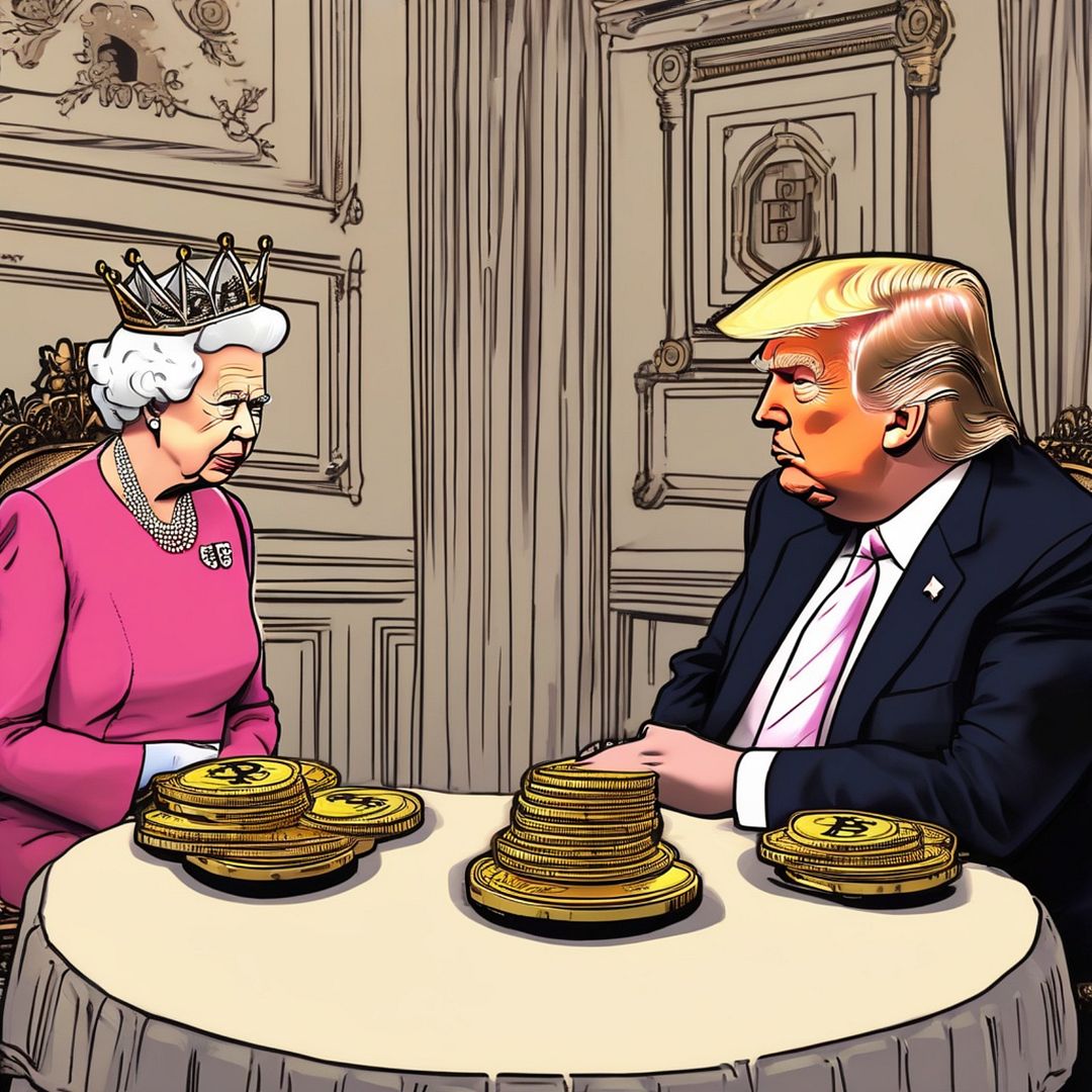 Trump telling queen bitcoin