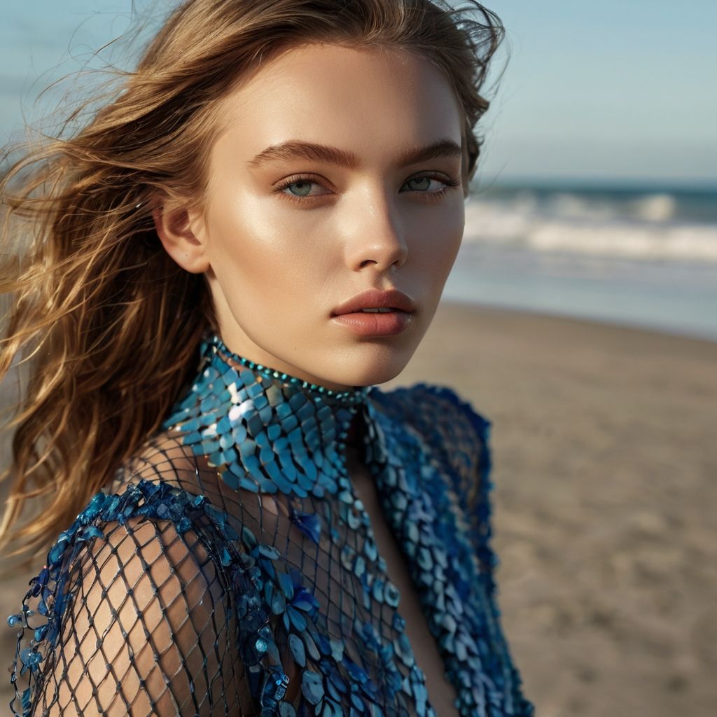 woman on the beach