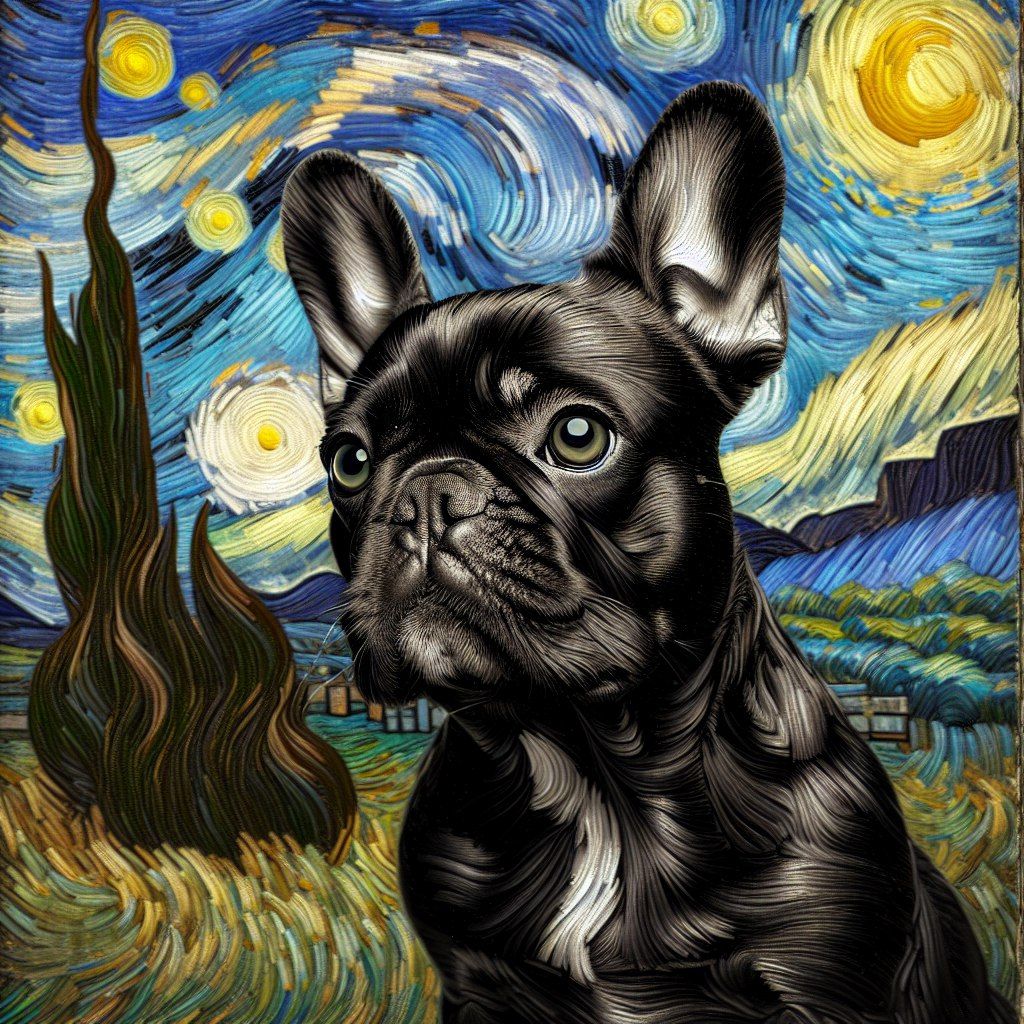 Starry Night. Vincent van Gogh. Frenchie