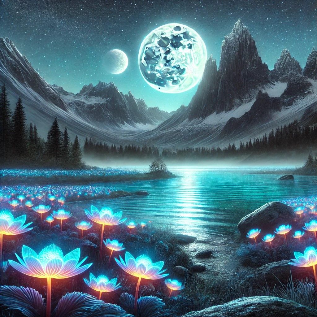 Mystical Moonlit Landscape