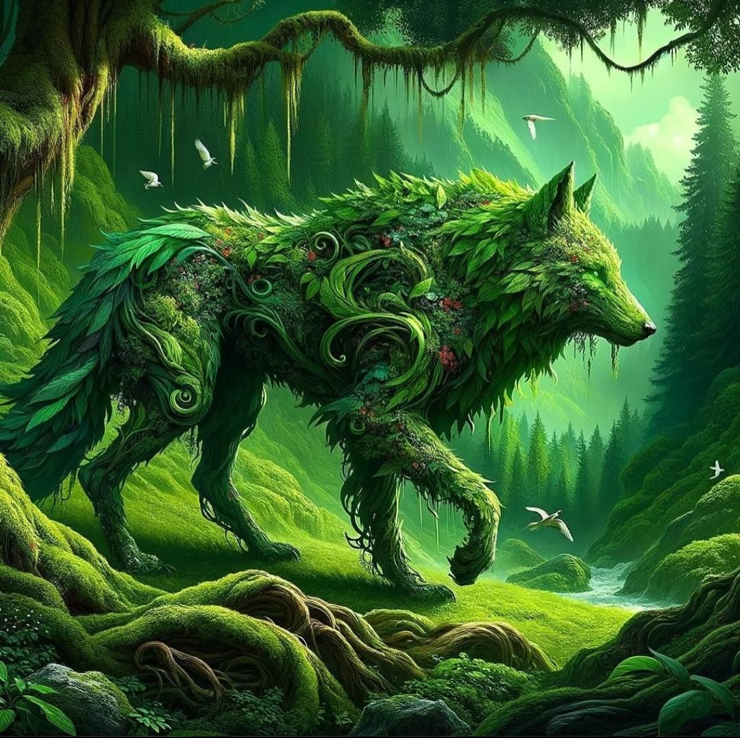 green wolf