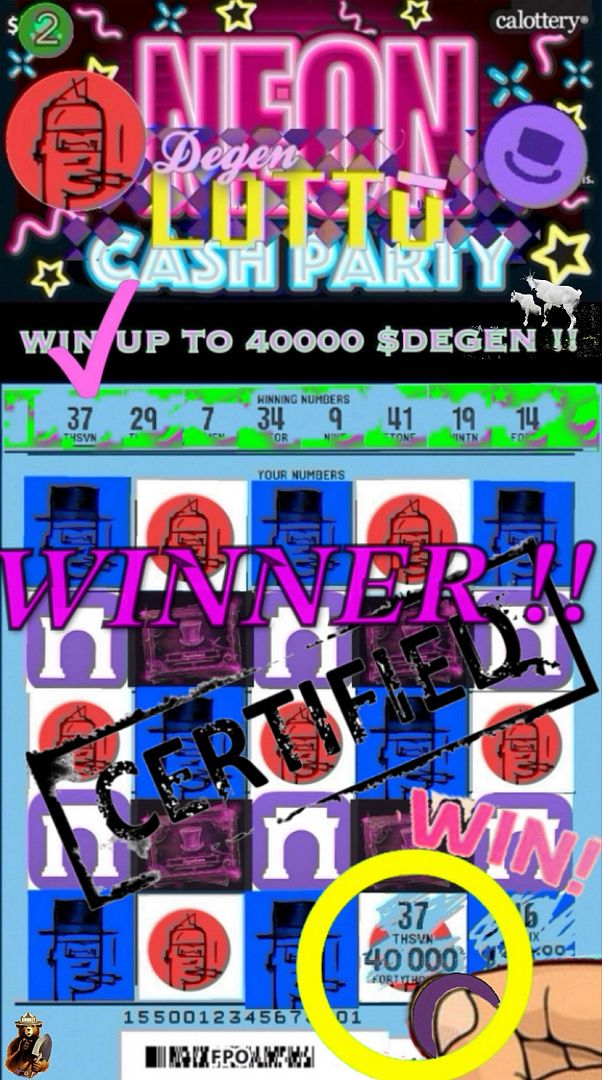 Winning 40000 $DEGEN /degen-lotto Scratcher