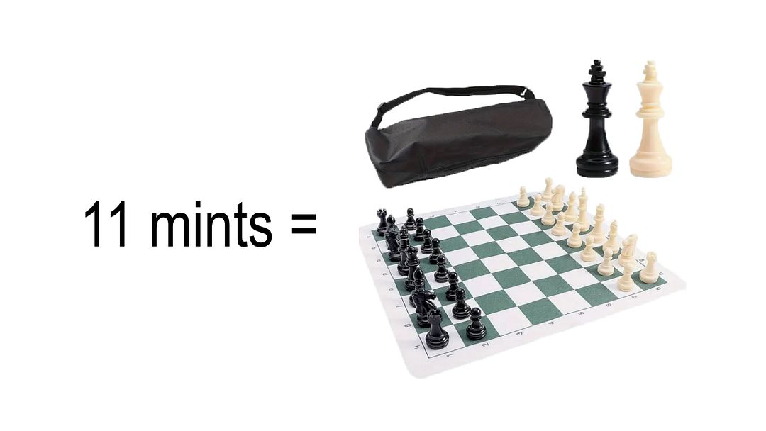 11 mints = chess set