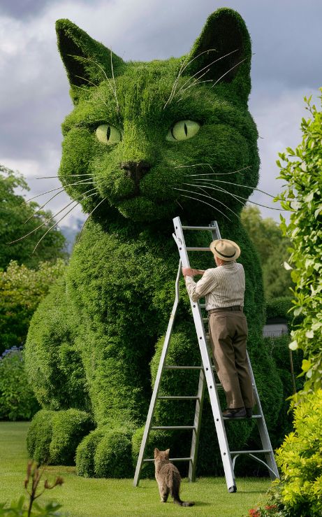 Green cat