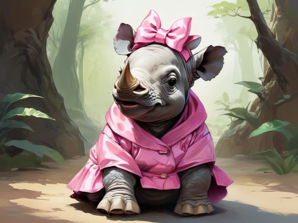 baby female rhino