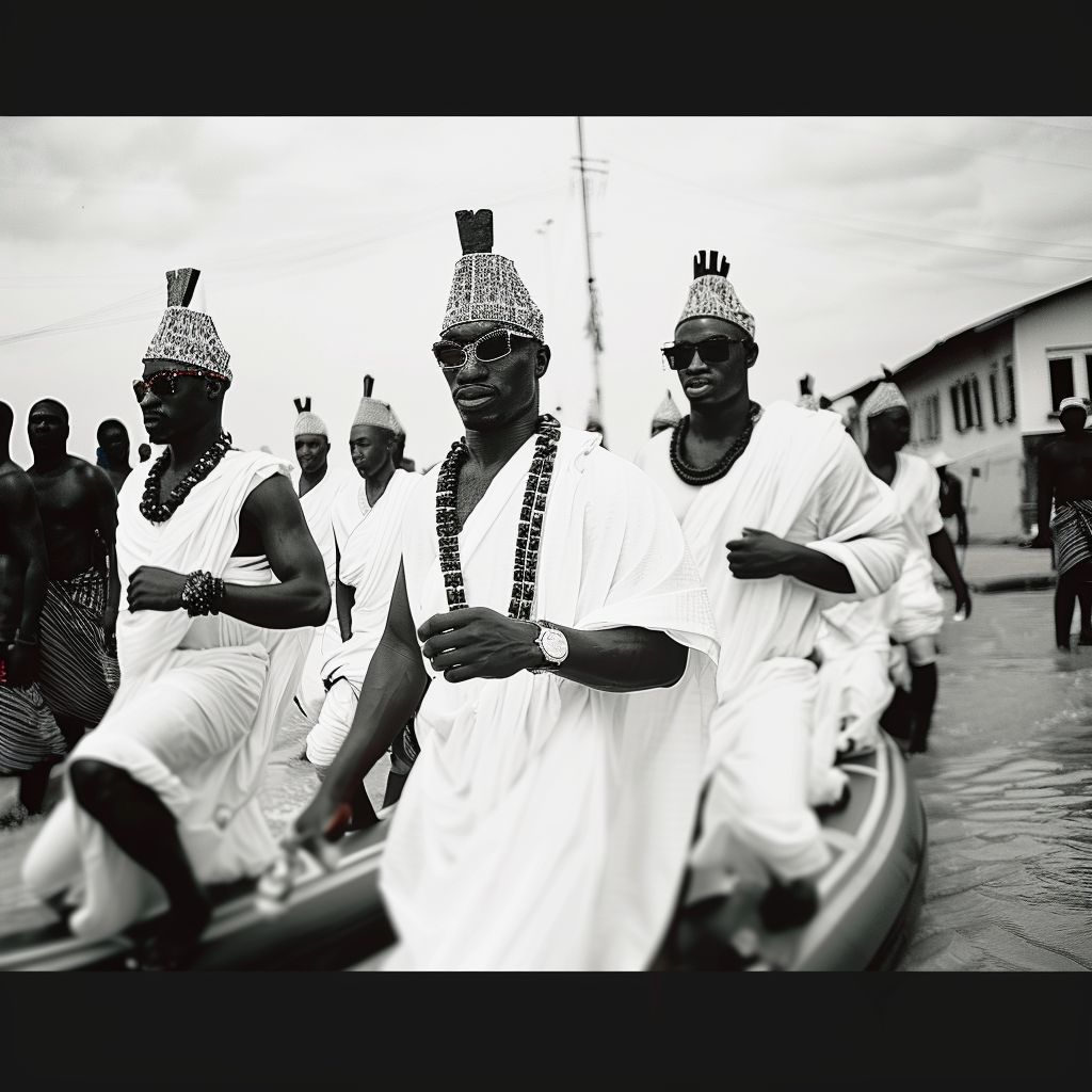 Afro-Men(costume white garment)