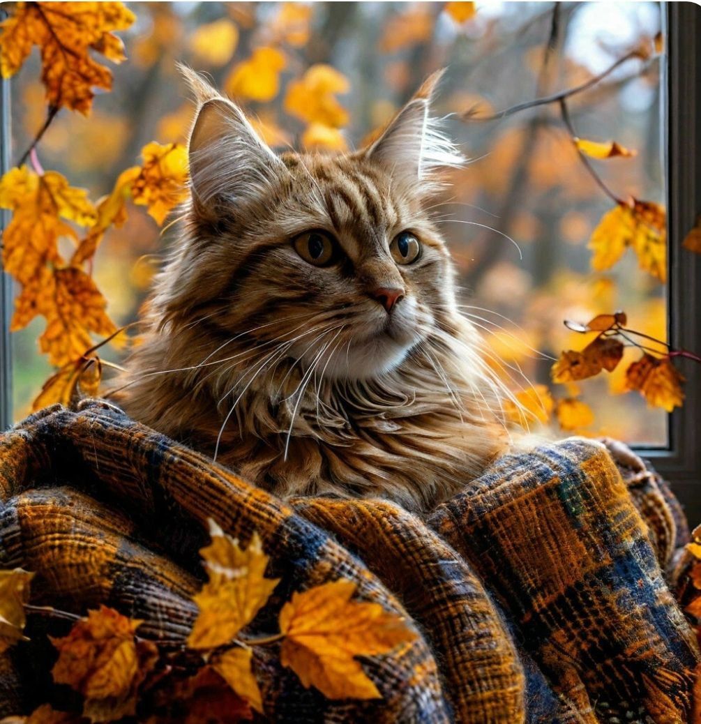 Cat autumn