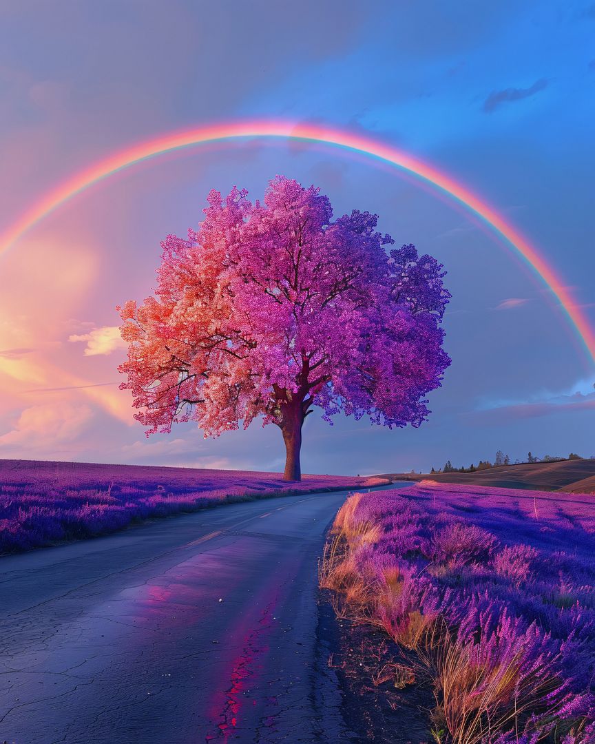 rainbow-at-the-end-of-a-road-landscape