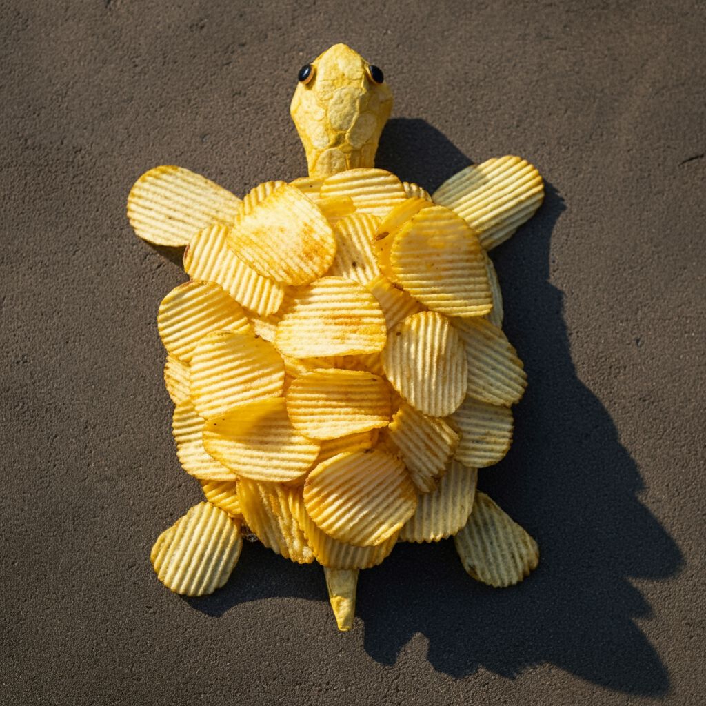 Turtle With Potato Chips