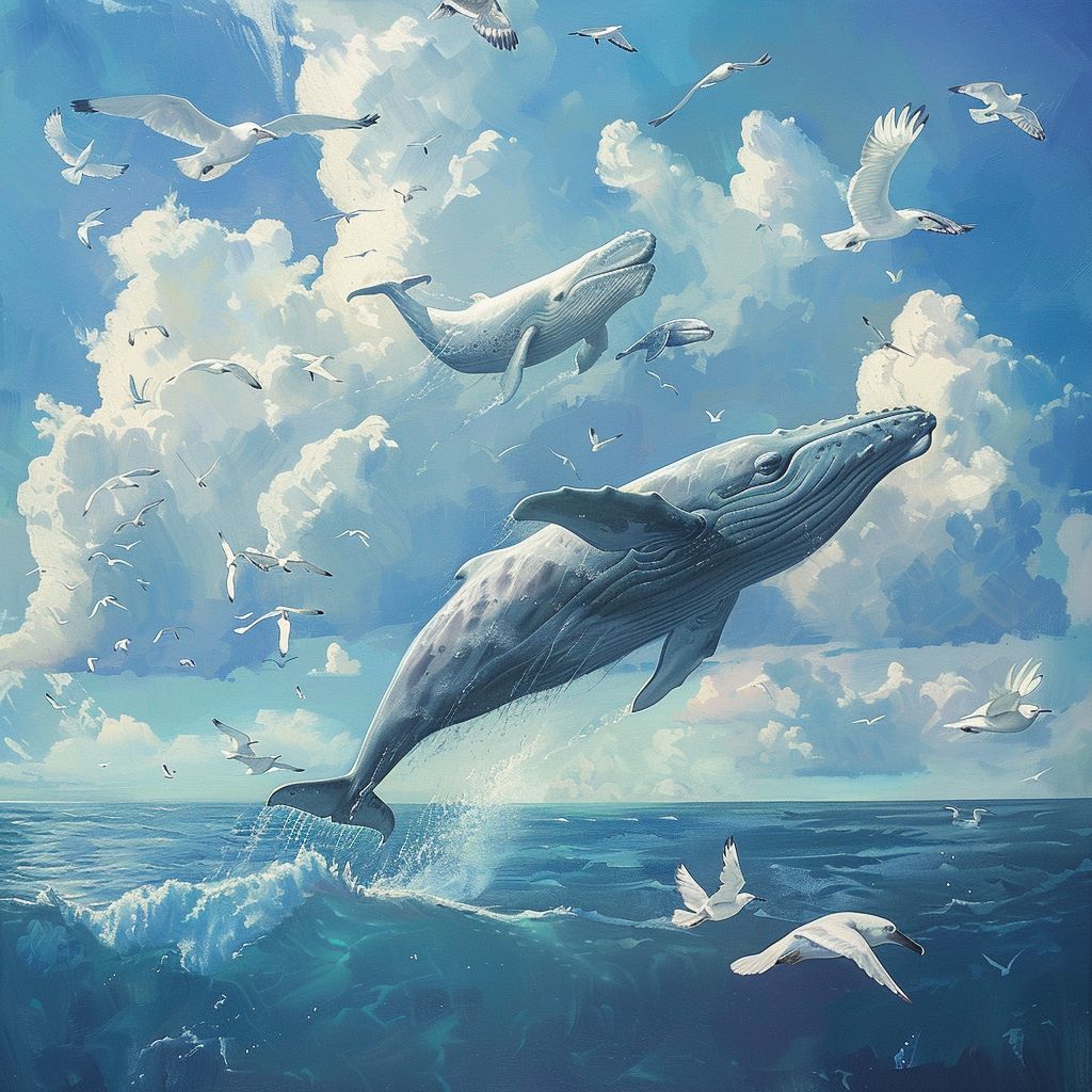 Flying whales and seabirds