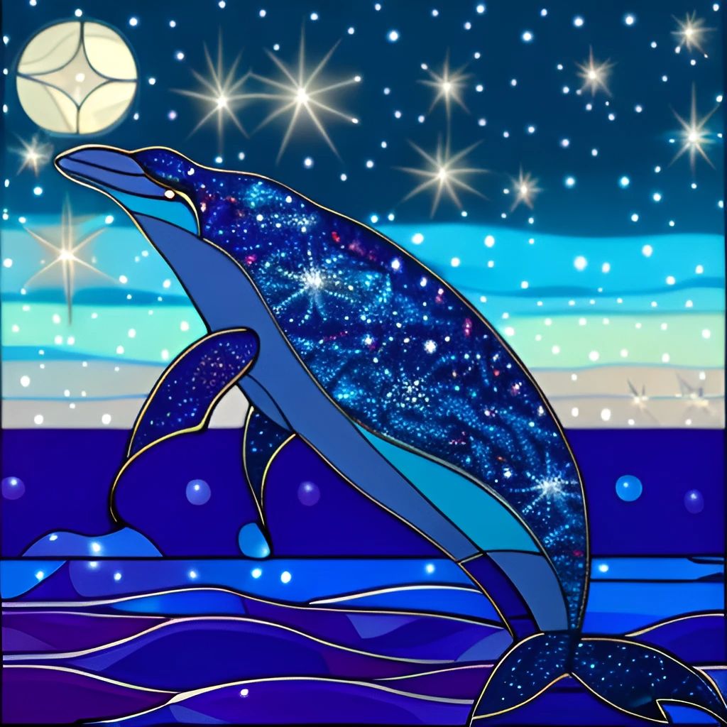 Dolphin_Stained glass_240917