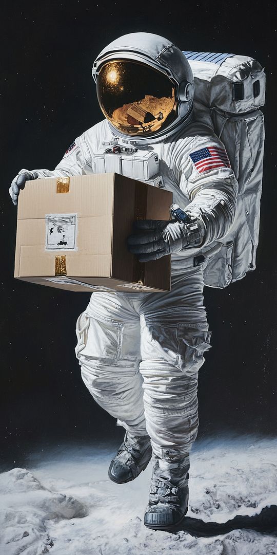 Astronaut with Airdrop