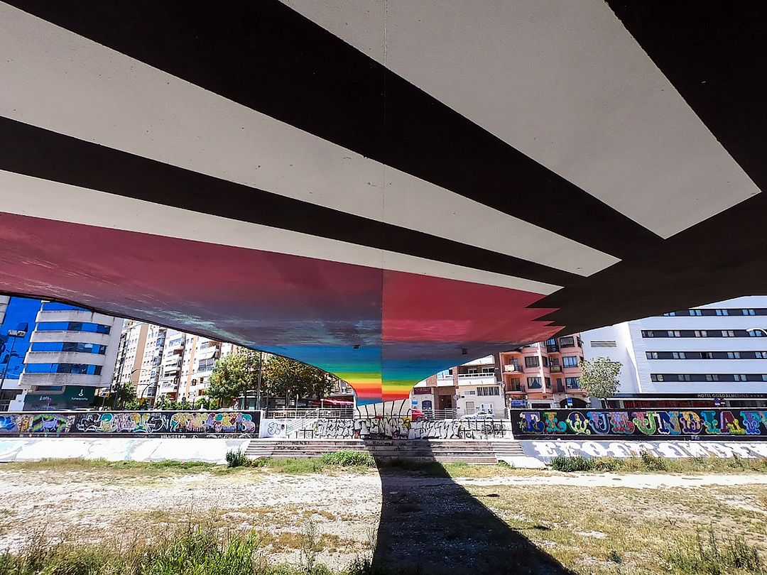 Somewhere under the rainbow - Soho Malaga '19 (Rainbow Bridge - by Felipe Pantone)