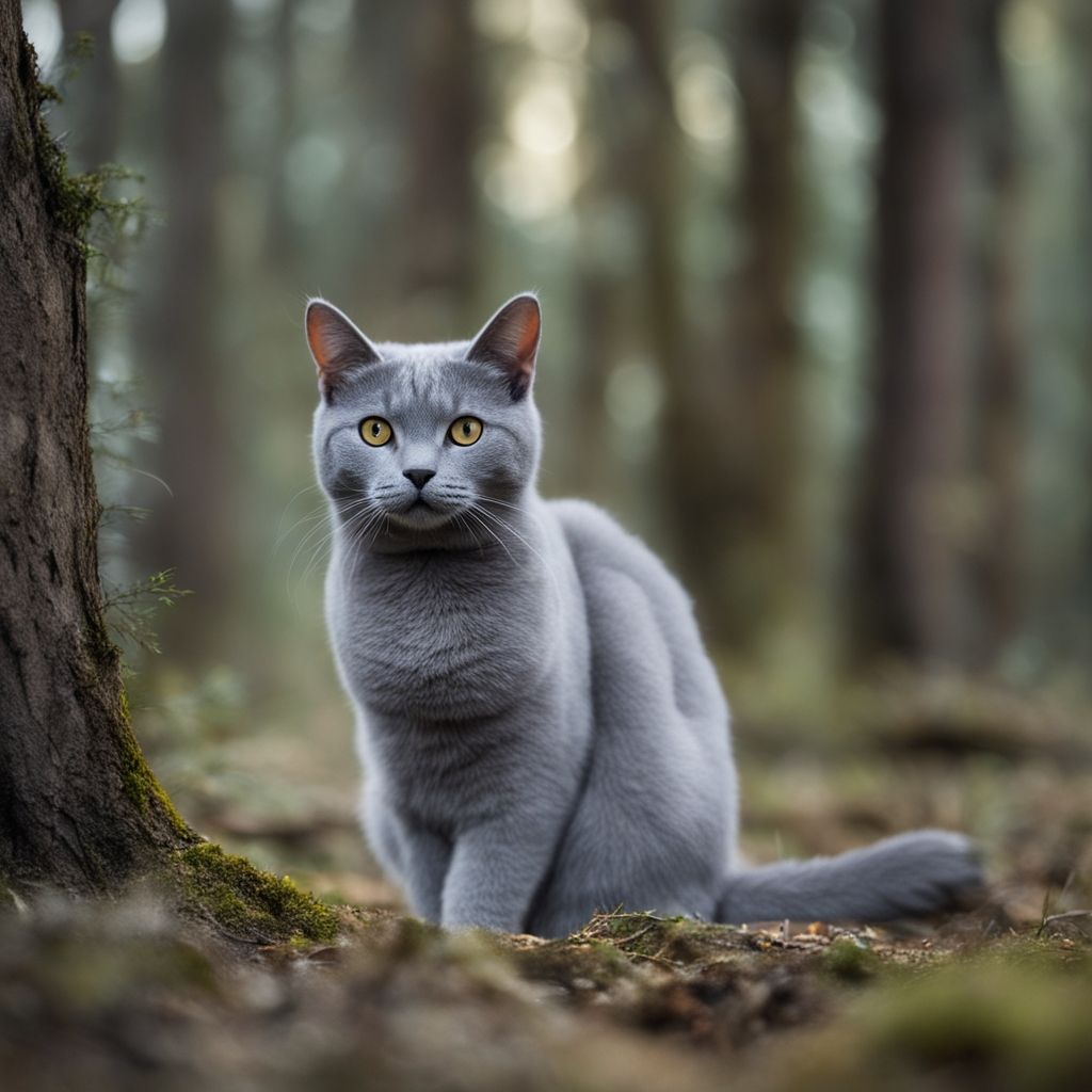 A gray cat