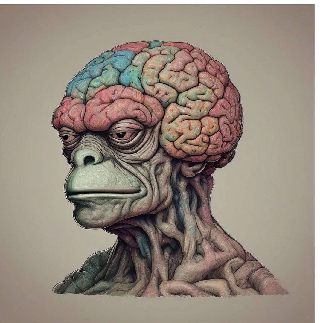 Pepe thinker until giga brain