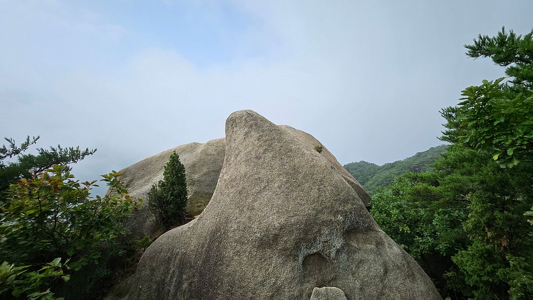 The elegant rock of Sapae Ridge!  240803 Sapae Mt. Yangju, Gyeonggi-do, South Korea