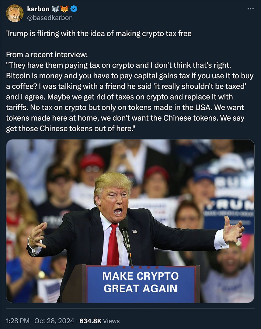 NO TAX ON CRYPTO