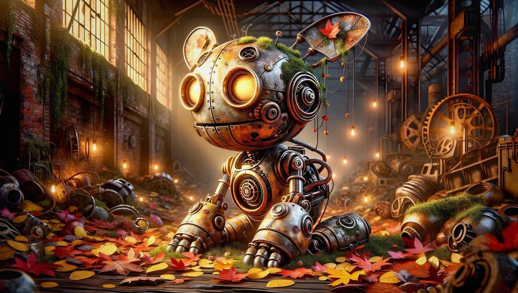 Rusty Autumn Robot